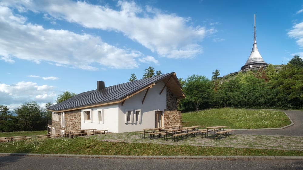 Ikonická horská chata Ještědka, Liberec