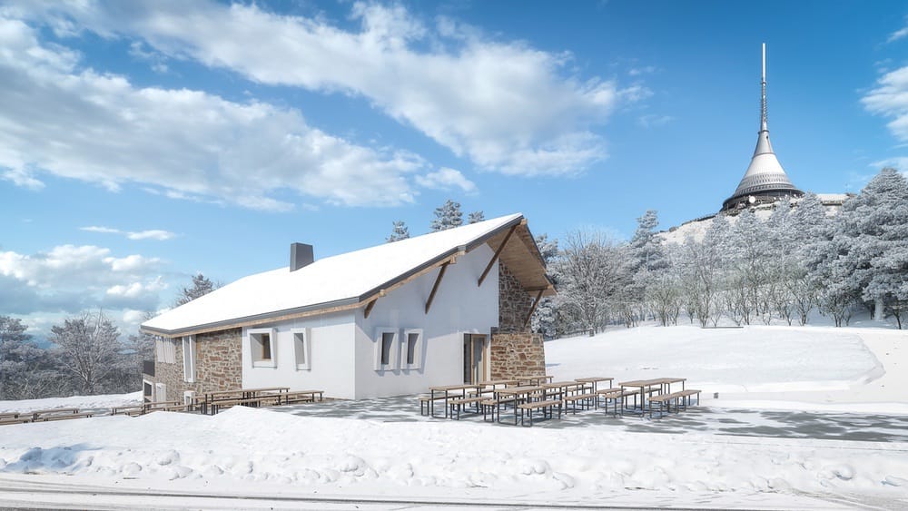 Ikonická horská chata Ještědka, Liberec