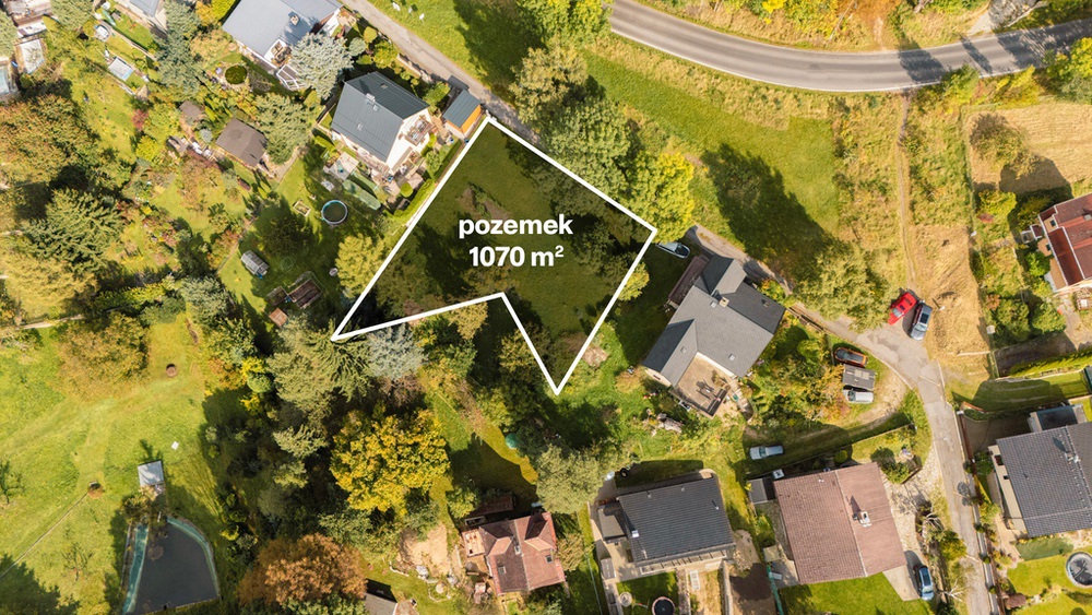 Unikátní a velký stavební pozemek 1070 m² v žádané liberecké lokalitě