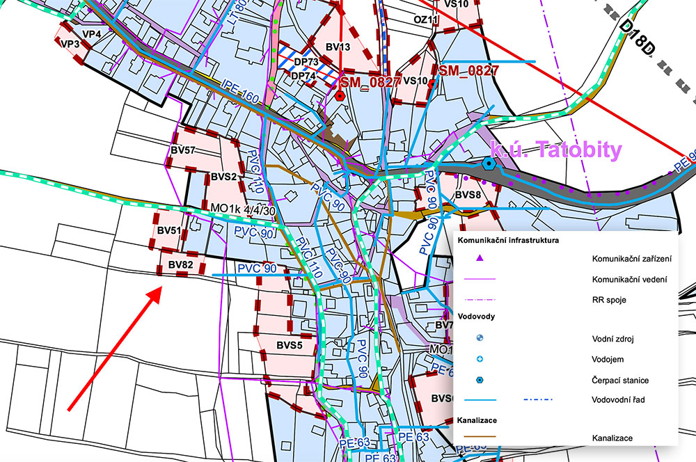 Stavební pozemek 5316 m² v obci Tatobity na úpatí nejvyšší hory Českého ráje Kozákova
