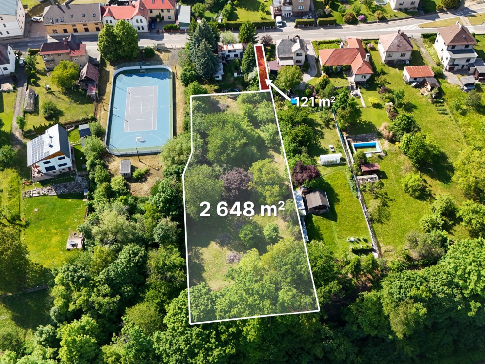Stavební pozemek 2709 m² v Turnově - Daliměřicích