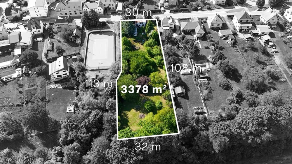 Krásný stavební pozemek 3 378 m² v Turnově - Daliměřicích