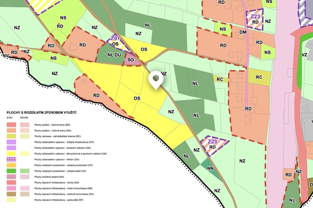 Slunný stavební pozemek 2542 m² na úpatí Jizerských hor